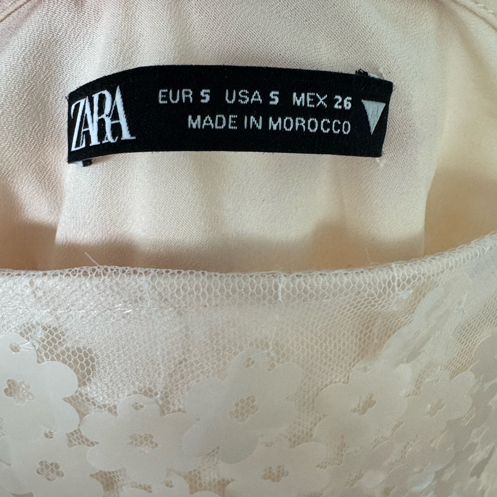 Zara Cream Sequin Mini Dress - Picture 3 of 6